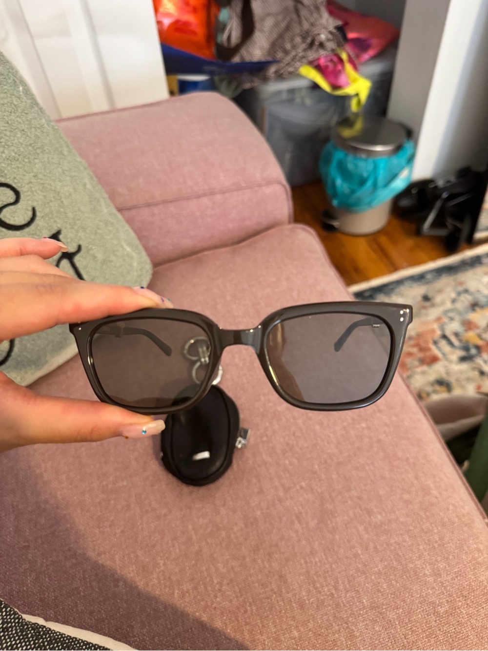 GENTLE MONSTER Brown/Grey “Matiny” Sunglasses with keychain case